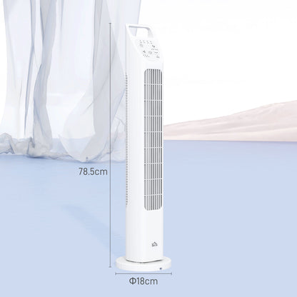 31" Oscillating Tower Fan with Remote Control, 4H Timer, 3 Speed 3 Modes