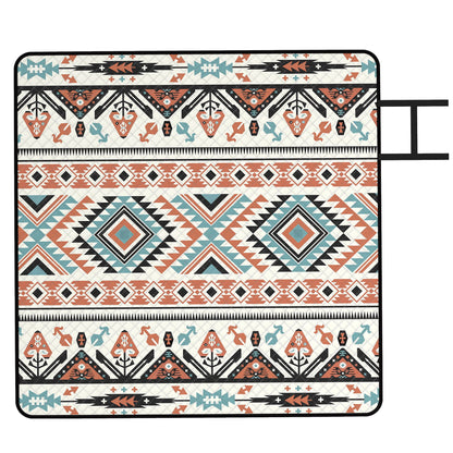 Picnic Blanket, 200x200CM Large Beach Blanket Outdoor Picnic Mat with Integrated Strap for Camping, Mix-Colour