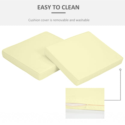 2-Piece Garden Seat and Back Cushion Set, Replacement Cushions for Outdoor Furniture with Seat Cushion and Back Cushion