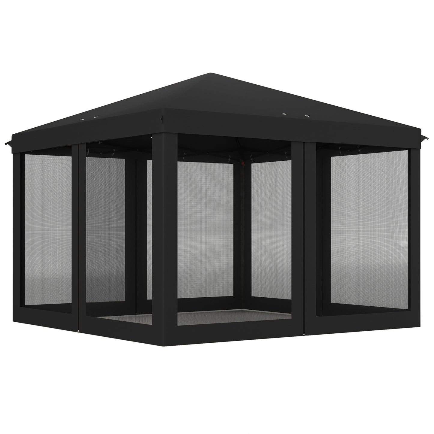 3 x 3 m Pop Up Gazebo, 420D Garden Tent Canopy with Removable Mesh Sidewall Netting, Carry Bag for Garden Patio Outdoor