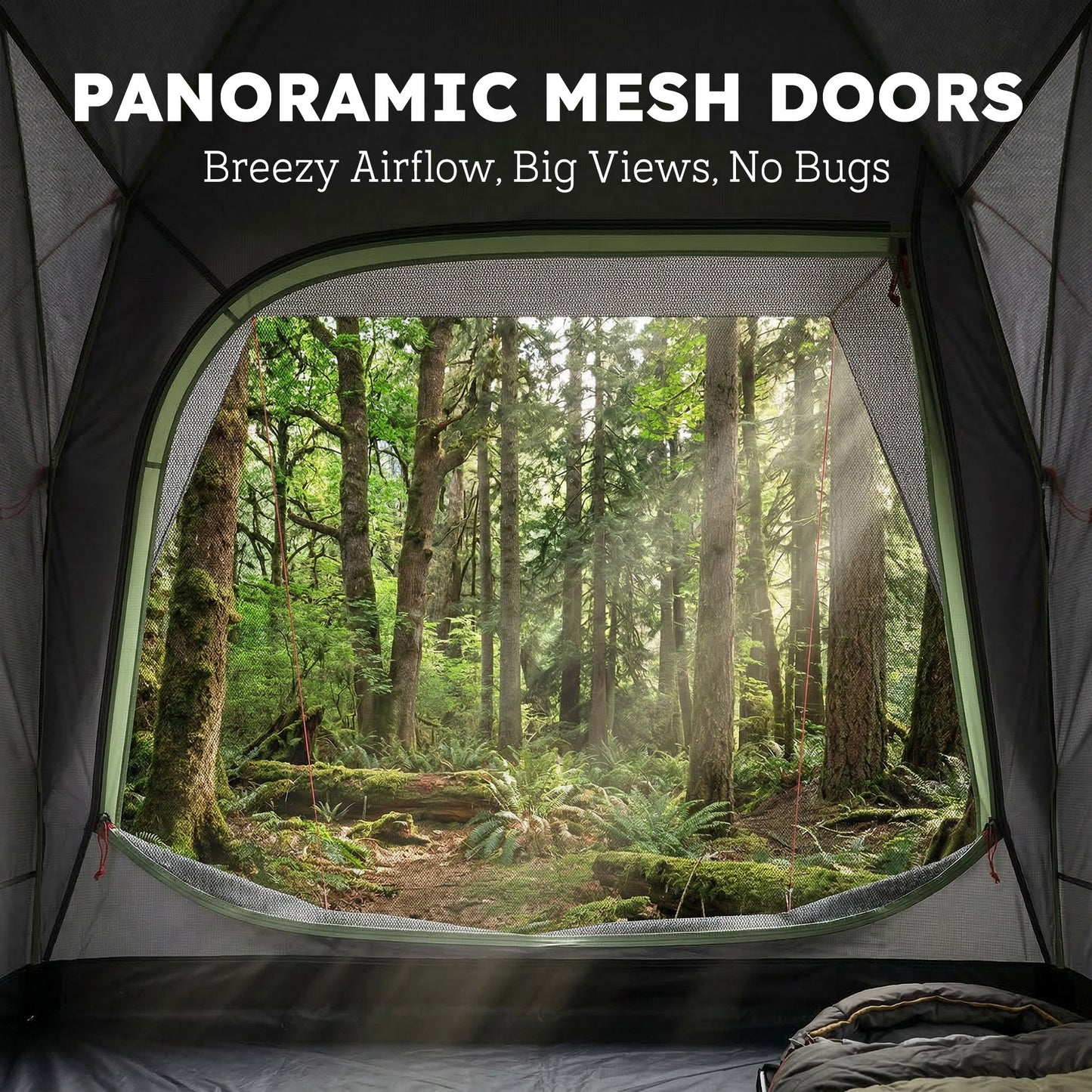 Car Tent with 2.35m Stand-Up Height, 3000mm Waterproof Tailgate Tent with Mesh Windows for Family Camping Travelling