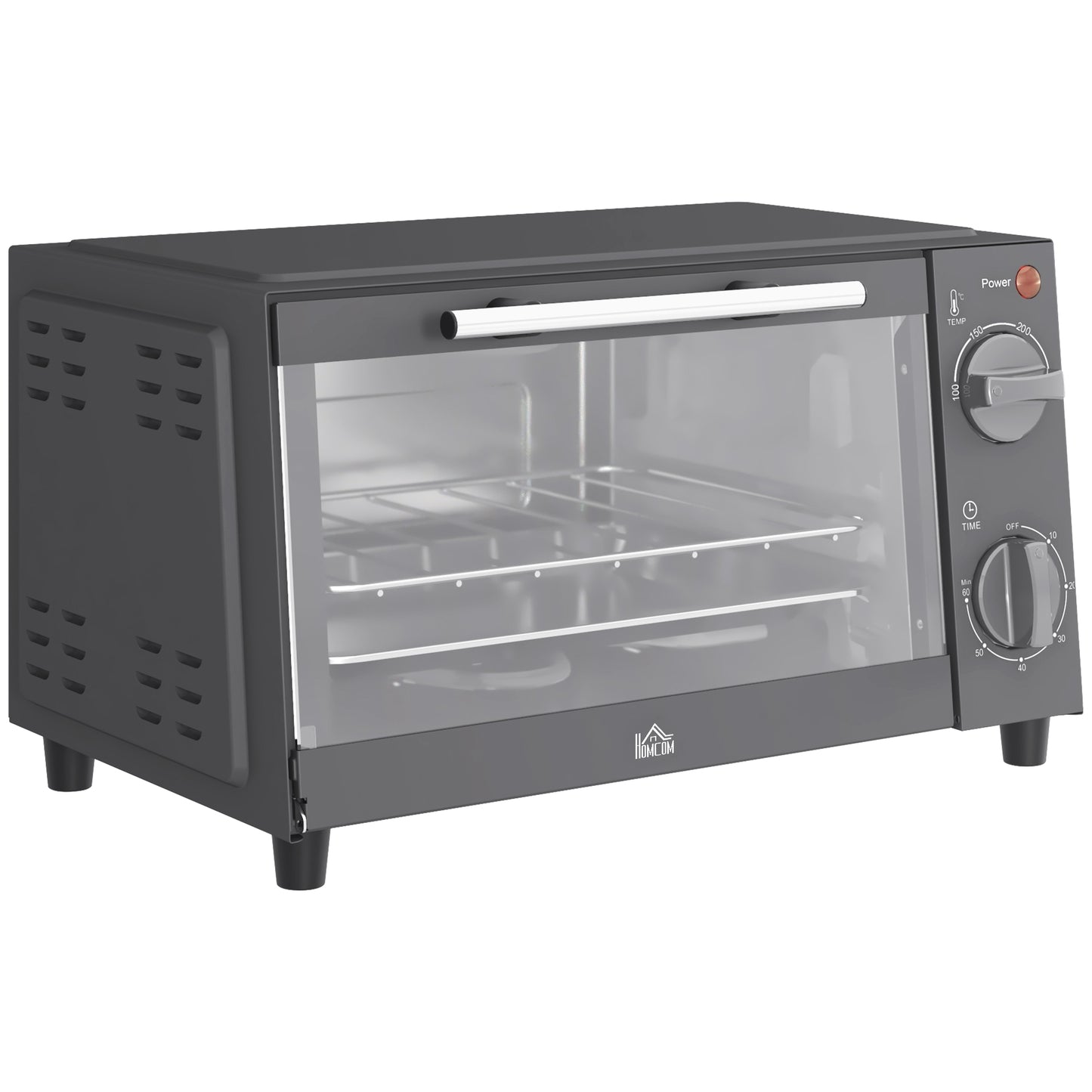 Mini Oven, 9L Countertop Electric Grill, Toaster Oven with Adjustable Temperature, Timer