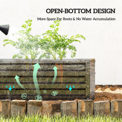 Raised Beds for Garden, Galvanized Outdoor Planters, for Herbs and Vegetables, Use for Patio, Backyard, Balcony, Grey