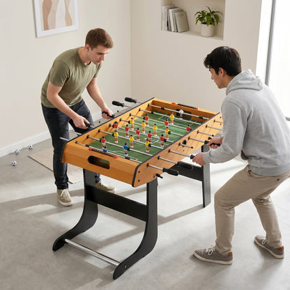 Folding Football Gaming Table Mini Foosball Soccer Table for Family Fun Indoor Play Sports