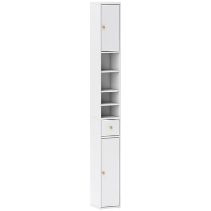 178 cm Narrow Tall Bathroom Cabinet - White