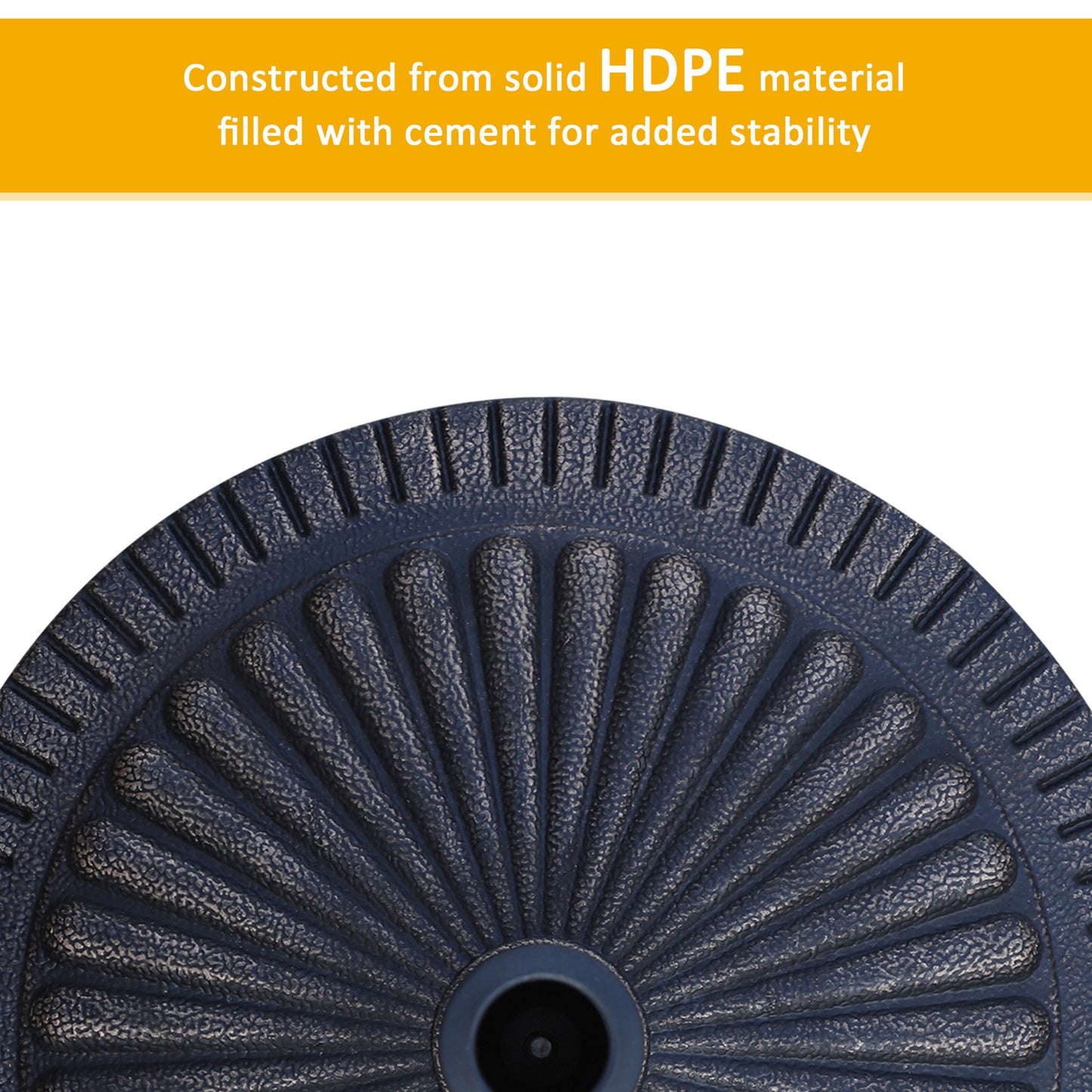 14kg Garden Parasol Base, Round Resin Sun Umbrella Base, Outdoor Umbrella Stand for 38mm or 48mm Outdoor Umbrella Poles