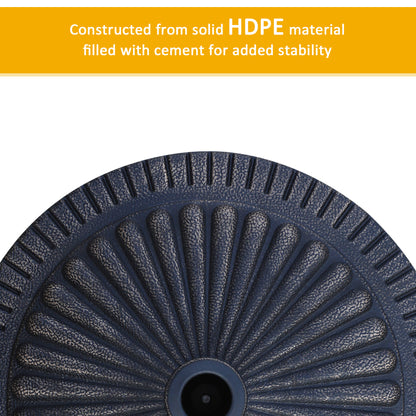 14kg Garden Parasol Base, Round Resin Sun Umbrella Base, Outdoor Umbrella Stand for 38mm or 48mm Outdoor Umbrella Poles
