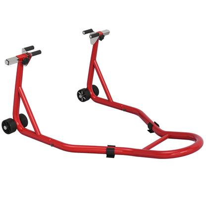 Front Motorcycle Paddock Stand Motorbike Stand with Anti-Slip Mat, Adjustable Pin and Swingarm Spool Adaptors