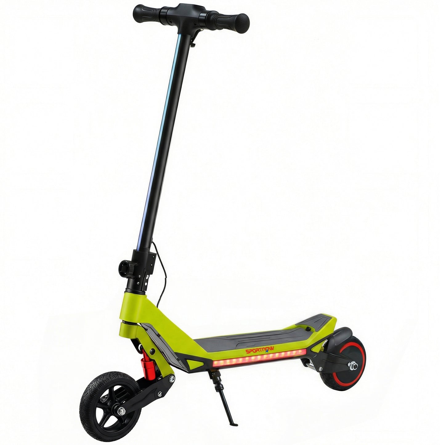 Electric Scooter for Kids, Foldable E Scooter for Age Age 6+ with LED Display, RGB lights, Up to 16km/h, Green