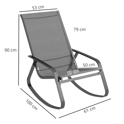 Rocking Garden Chair - Grey