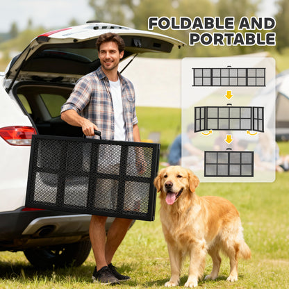 191 x 50cm Dog Ramp for Car, Extra Long Pet Stairs with Non-Slip Surface, for Large Dogs, Black