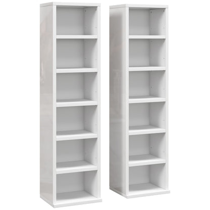 Set of Two 102 CD Storage Units - High Gloss White