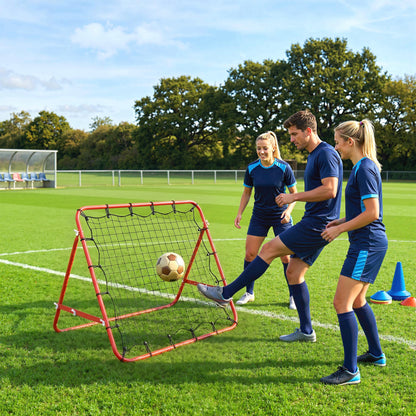 Rebounder Net, Practise Kickback Goal, for Teens, Adults Training - Red