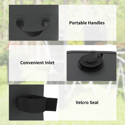 Set of 4 Heavy Duty Gazebo Weights Bags, 500D Sand Weights with Carry Handles for Garden Marquee, Parasol, Black