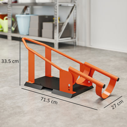 Motorcycle Wheel Chock, 816.5 kg Capacity Heavy Duty Steel Motorcycle Front Wheel Chock Holder with 3 Height Adjustable Holes