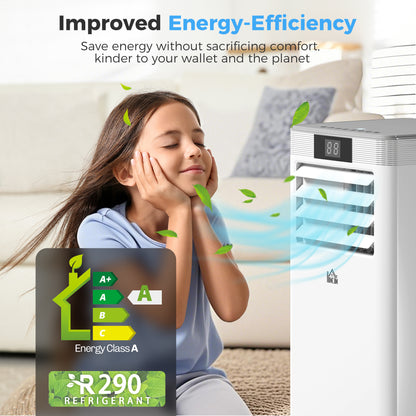 7000 BTU Air Conditioning Unit, 3-in-1 Portable Air Conditioner, Dehumidifier, Cooling Fan with Remote Control, LED Display