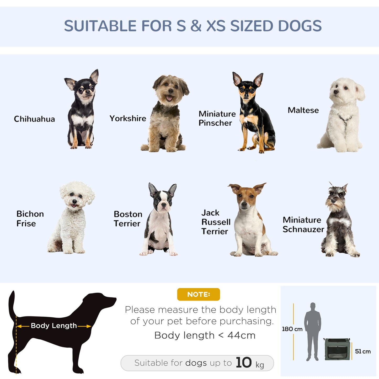 69cm Pet Carrier, with Cushion, for Miniature and Small Dogs - Grey