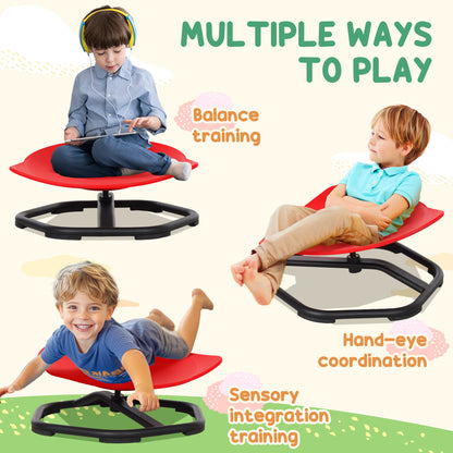 Sensory Spinning Chair for Kids, for Coordination, Balance, Red