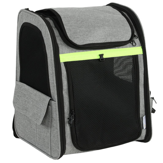 Dog Carrier Backpack Expandable, Breathable Pet Carrier Bag for Small Puppy Cat with Reflective Strip for Travel Hiking