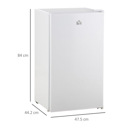 91L Small Fridge with Chiller Box Under Counter Fridge with Reversible Door, Good Housekeeping Institute Approved, White