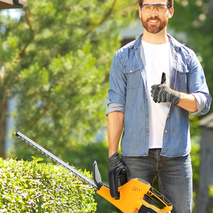 20" Cordless Hedge Trimmer, 18V Electric Hedge Cutter with 51cm Dual Action Blade