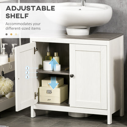 Modern Bathroom Sink Cabinet, Floor Standing Under Sink Cabinet, Freestanding Storage Cupboard with Adjustable Shelf