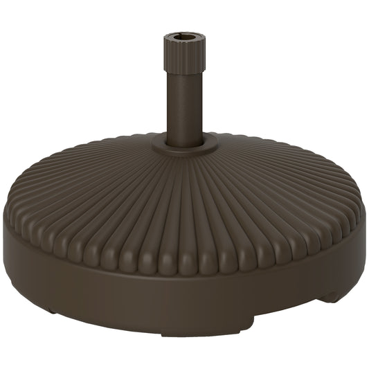 Garden Parasol Base Holder, 28kg Sand Filled, 23kg Water Filled, Sun Umbrella Base Outdoor Umbrella Stand Weight, Brown