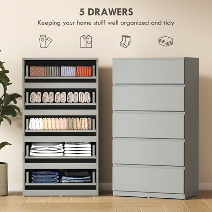 Chest of Drawers, 5-Drawer Storage Cabinets, Modern Dresser, Storage Drawer Unit for Bedroom