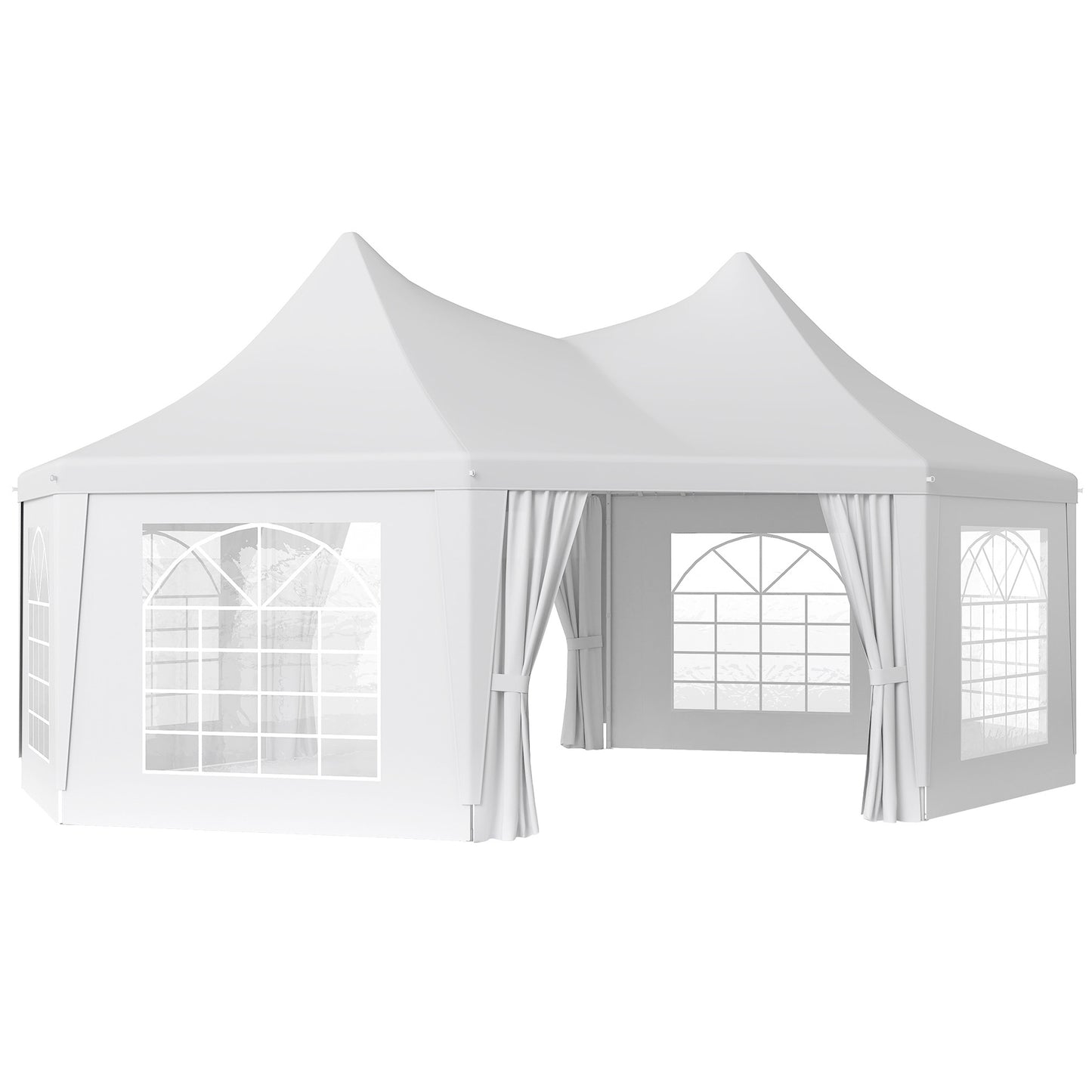 6.8 x 5m Octagonal Marquee Gazebo - White