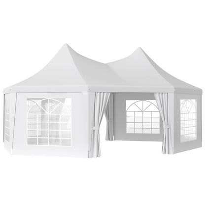 6.8 x 5m Octagonal Marquee Gazebo - White
