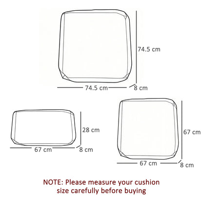Cushion Cover Replacement Garden Rattan Patio Furniture Seat Cover