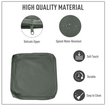 Replacement Cushion Cover Garden Rattan Patio Furniture Seat Cover Polyester Outdoor Deep Grey- No Cushion Included