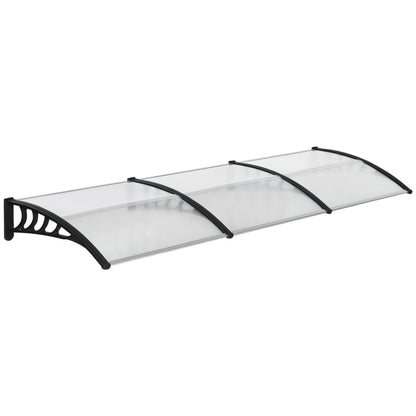 Front Door Canopy, Outdoor Awning, Rain Shelter, 303 x 96cm , Clear