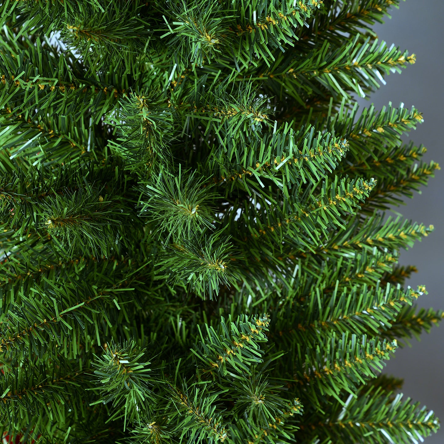 5ft Unlit Artificial Christmas Tree, Pencil Slim Xmas Tree with Solid Stand and Realistic Branches, Green