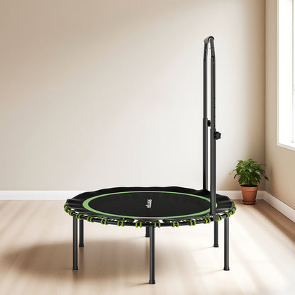 40" Foldable Fitness Trampoline Rebounder with Handle, Green