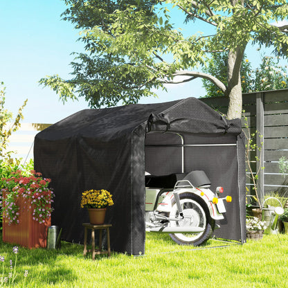 2.2 x 1.6 m Garden Storage Tent, Waterproof Anti-UV Bike Tent with Roll-up Zipper Door