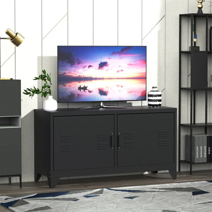 Metal Locker Style TV Stand / Media Centre Unit