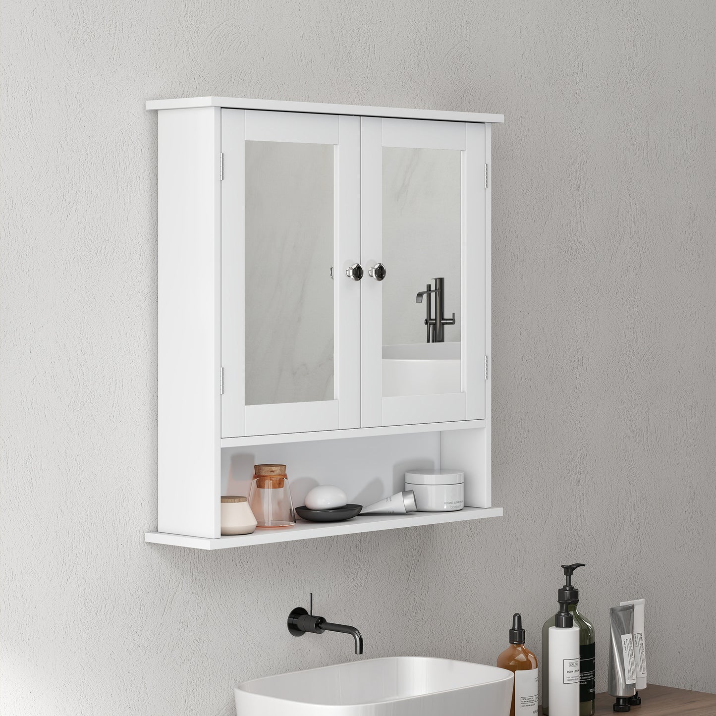 Bathroom Wall Storage Cabinet - White
