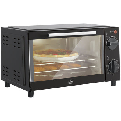 Mini Oven, 9L Countertop Electric Grill, Toaster Oven with Adjustable Temperature, Timer