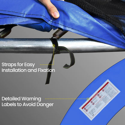 8FT Trampoline Spring Cover, Plastic Trampoline Pad Replacement Safety Guard, Yellow and Blue