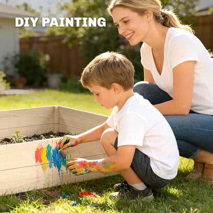Wooden Raised Bed for Garden, 620L Extra Large Raised Garden Bed with Open Bottom, Outdoor Elevated Planter Box