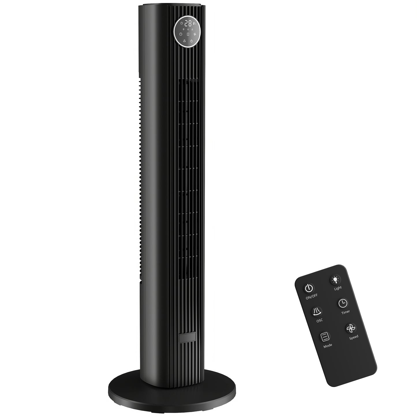 28dB Tower Fan for Bedroom, 36 inch, 8 m/s Velocity Standing Cooling Fan with 80° Oscillating, BLDC Motor, 12 Speeds
