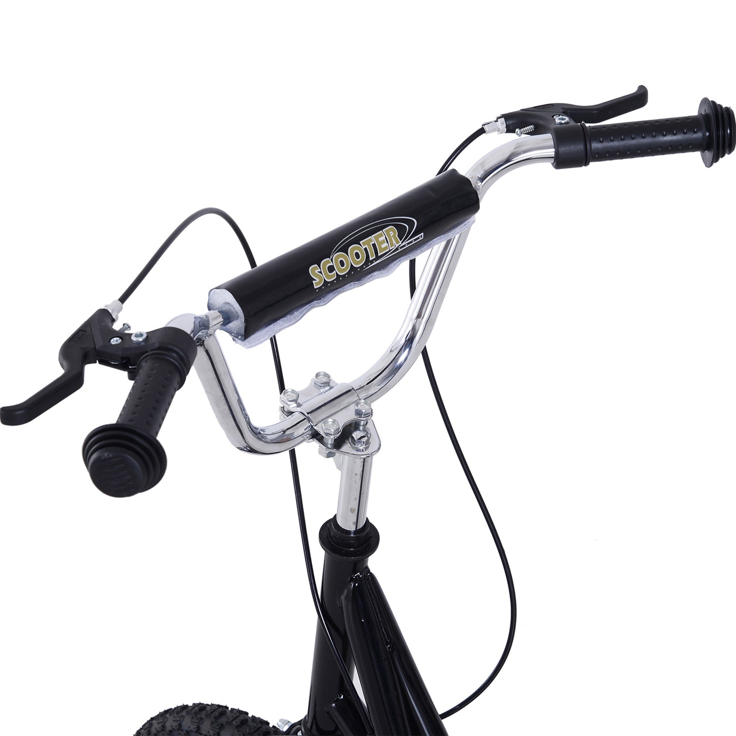 Kids Scooter, Teen Kick Scooter with Rubber Wheels, 16" Front Wheel, Height Adjustable Handlebar, Dual Brakes, Kick Stand