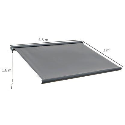Cassette Electric Manual Awning Door Window Retractable Canopy w/ R/C