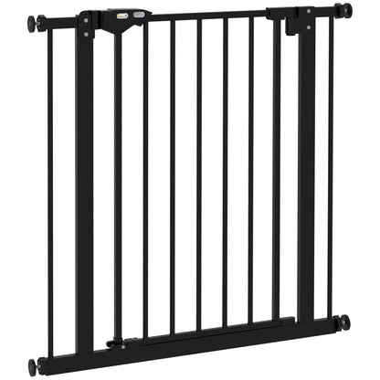 Adjustable Safety Gate w/ One Extensions, Four Adjustable Screws, Black