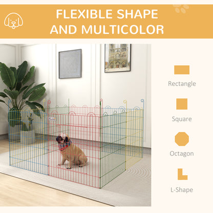 Pet Playpen Crate, with Eight Panels, Door, for Indoors and Outdoors, 60H x Φ156cm