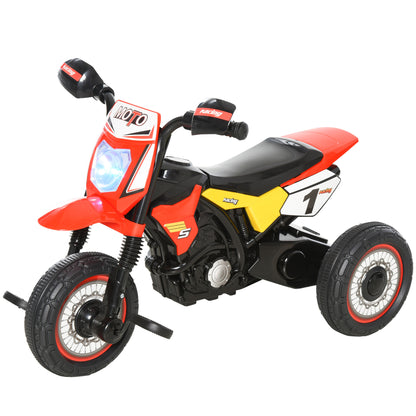Trike for Kids, Toddler Pedal Motorcycle, Kids Ride On Tricycle Early Learning w/ Music Lights Handlebar Stickers Exercise Bo