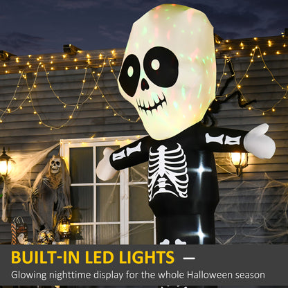 3m Halloween Inflatable Skeleton Ghost Decoration, LED Lighted for Home Indoor Outdoor Garden Lawn Decoration Party Prop