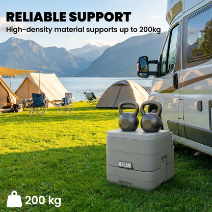 10L Plastic Portable Toilet - Grey