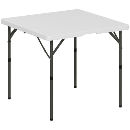 34/74cm Folding Camping Table, with Handle - White
